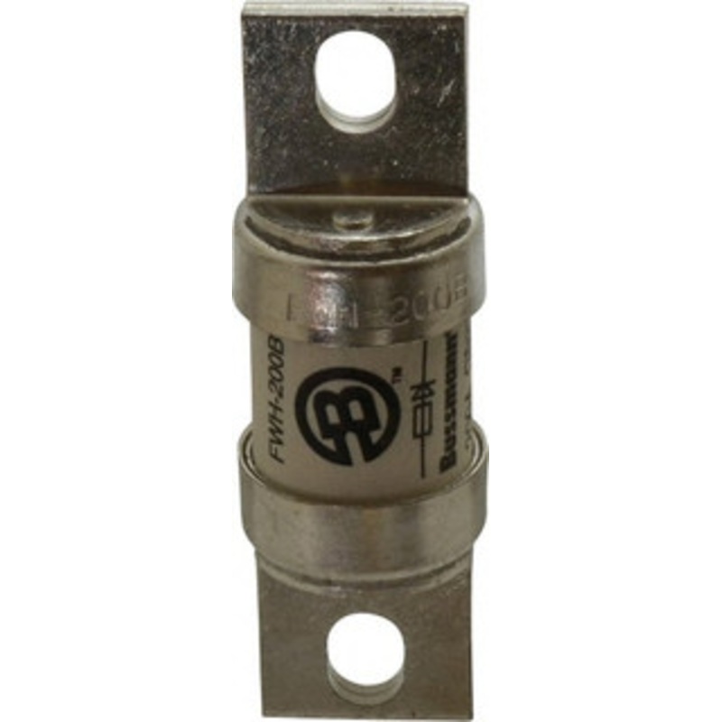 Bussmann 500 VAC/VDC, 200 Amp, Fast-Acting Semiconductor/High Speed Fuse Bolt-on Mount, 3-5/8 OAL, 200 (RMS Symmetrical), 50 at DC kA Rating, 1-5/32 Diam FWH-200B - 75382739