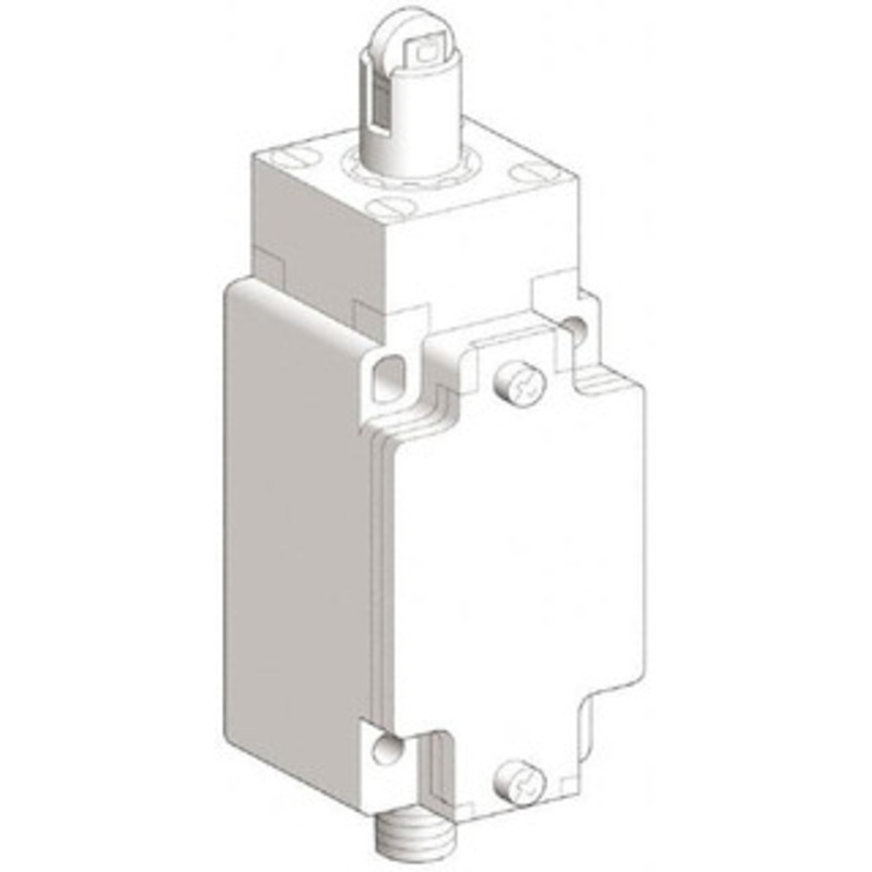 Telemecanique Sensors DP, NC/NO, 240 VAC, 5 Pin M12 Male Terminal, Roller Plunger Actuator, General Purpose Limit Switch IP66 IPR Rating XCKJ167D - 69670123
