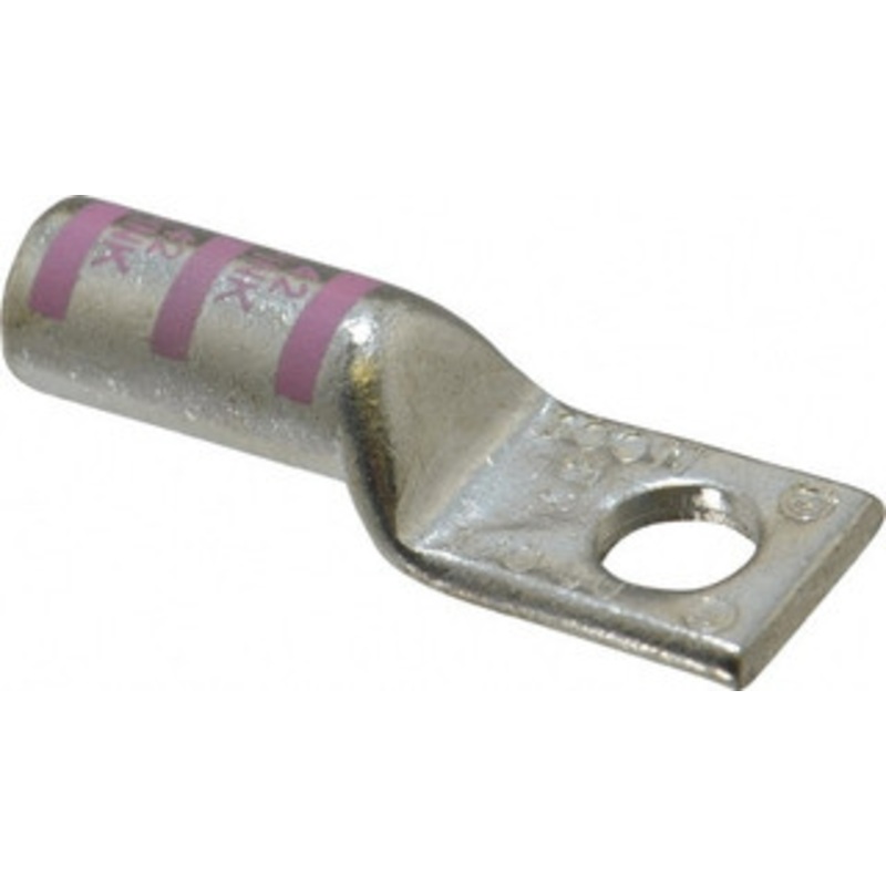 Thomas & Betts 1/0 AWG Noninsulated Compression Connection Rectangle Ring Terminal 3/8 Stud, 2.23 OAL x 3/4 Wide, Tin Plated Copper Contact 54909BE - 54059654