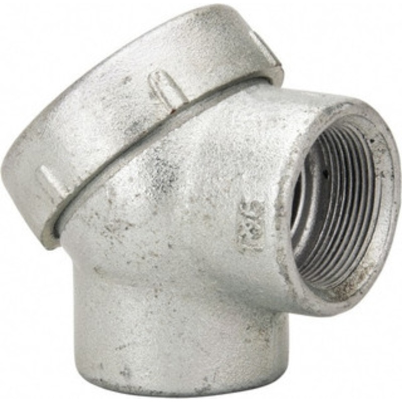 Thomas & Betts 1-1/2 Trade Rigid/Intermediate (IMC) Conduit Elbow Iron, Noninsulated, Angled Connector, Threaded Connection LBY55-TB - 54117528