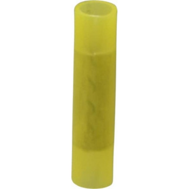Thomas & Betts 12 to 10 AWG Compatible, Nylon Fully Insulated, Crimp-On Butt Splice Terminal 2 Wire Entries, Copper Contacts, Tin Contact Plating, 1.26 OAL, Yellow 2RC10 - 54063227