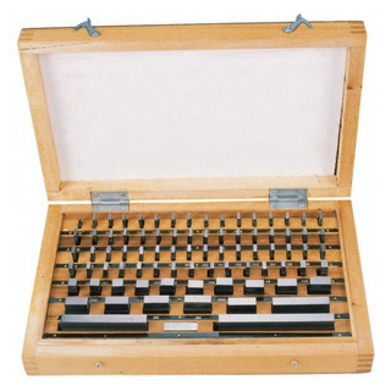 Value Collection Rectangular Gage Block Set, Steel, Grade 0, 81 Pieces, 0.05 to 4 - 50-018-1