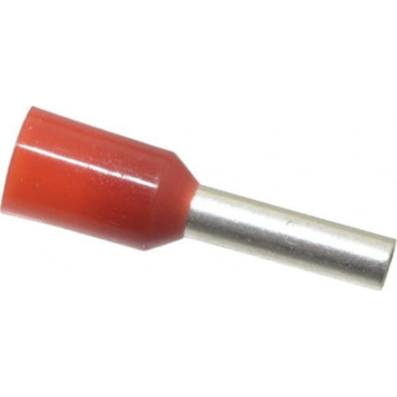 ACI Advance Controls, Inc. 16 AWG, Partially Insulated, Crimp Electrical Wire Ferrule 8mm Long x 2mm Diameter Pin, 14.4mm Overall Length 107664 - 03217528