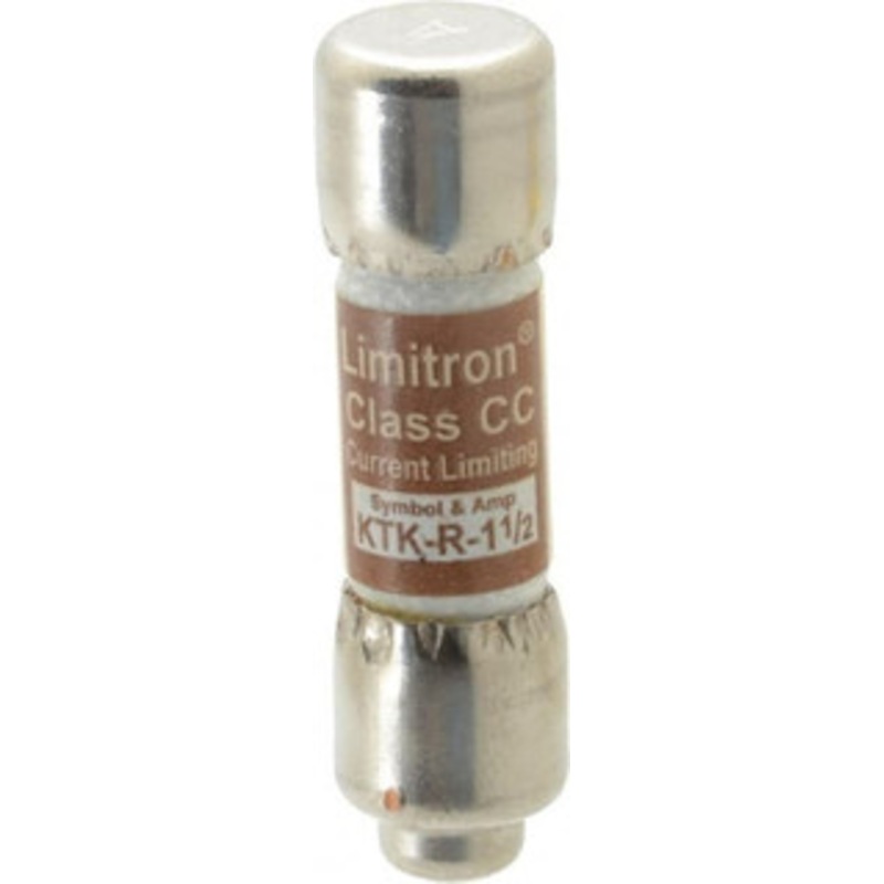 Bussmann 600 VAC, 1.5 Amp, Fast-Acting General Purpose Fuse Fuse Holder Mount, 1-1/2 OAL, 200 at AC (RMS) kA Rating, 13/32 Diam KTK-R-1-1/2 - 74743113