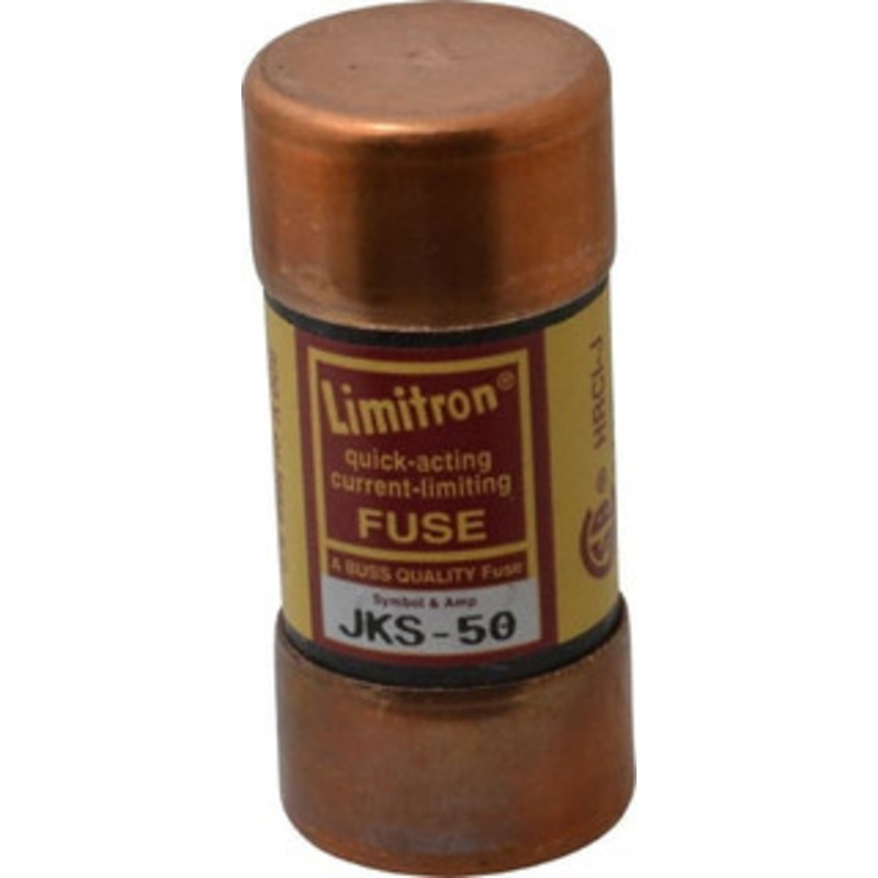 Bussmann 600 VAC, 50 Amp, Fast-Acting General Purpose Fuse Fuse Holder Mount, 2-3/8 OAL, 200 (RMS) kA Rating, 1-1/16 Diam JKS-50 - 74975707