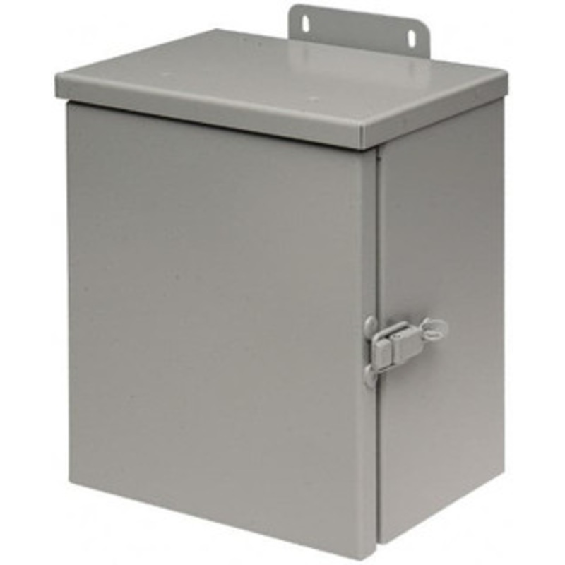 Cooper B-Line NEMA 3R Steel Junction Box Enclosure with Hinge Flat Cover 8 Wide x 10 High x 6 Deep, Rainproof 78205122332 - 64052772