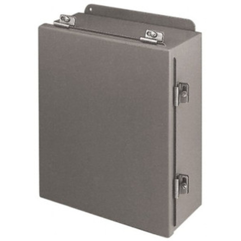 Cooper B-Line NEMA 4, 12, 13 Steel Standard Enclosure with Hinge Flat Cover 8 Wide x 10 High x 4 Deep, Rainproof & Watertight 78205174040 - 82608886