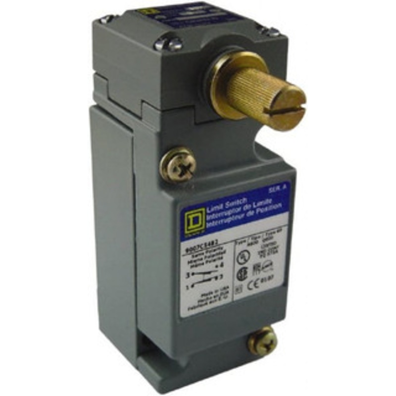 Square D SPDT, NC/NO, 600 Volt Screw Terminal, Rotary Head Actuator, General Purpose Limit Switch 1, 2, 4, 6, 12, 13, 6P NEMA Rating, IP67 IPR Rating 9007C54N2 - 69658722