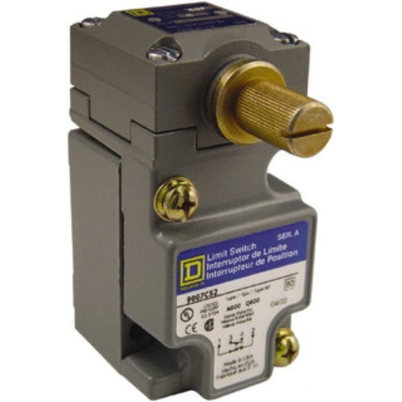 Square D SPDT, NC/NO, Multiple VAC Levels, Screw Terminal, Rotary Head Actuator, General Purpose Limit Switch 1, 2, 4, 6, 12, 13, 6P NEMA Rating, IP66 IPR Rating 9007C52B2 - 59760306