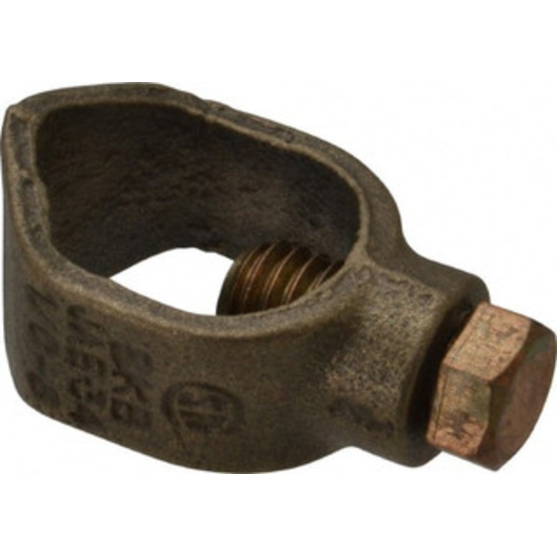 Thomas & Betts 1/0 to 8 (Solid) AWG Compatible Single-Nut Rod Clamp Copper Alloy, 2-11/32 OAL, CSA Certified, RoHS Compliant, UL Listed JAB34H - 73123929