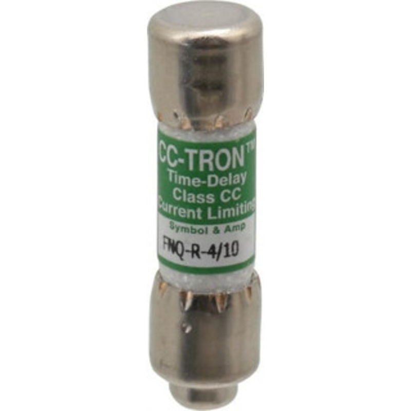 Bussmann 300 VDC, 600 VAC, 0.4 Amp, Time Delay General Purpose Fuse Fuse Holder Mount, 1-1/2 OAL, 200 at AC (RMS) kA Rating, 13/32 Diam FNQ-R-4/10 - 75915850