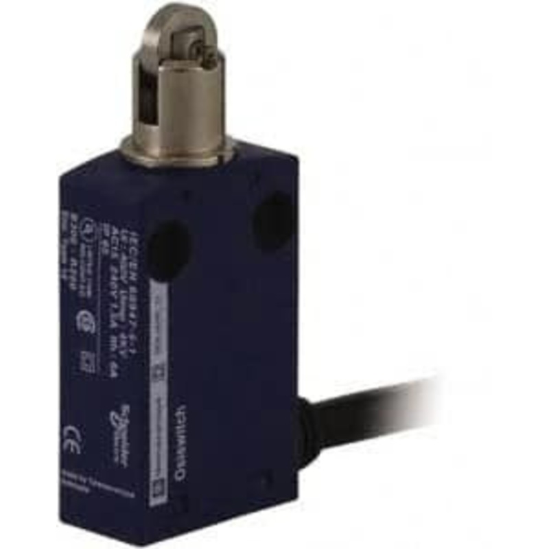Telemecanique Sensors DP, NC/NO, 240 VAC, Fixed Cable Terminal, Roller Plunger Actuator, General Purpose Limit Switch IP65 IPR Rating XCMN2102L1 - 69657567