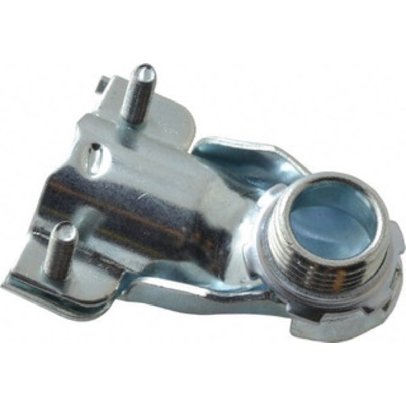 Thomas & Betts 1/2 Trade FMC Conduit Connector Steel, Noninsulated, 90 Connector, Squeeze Clamp Connection 268-TB - 54058078