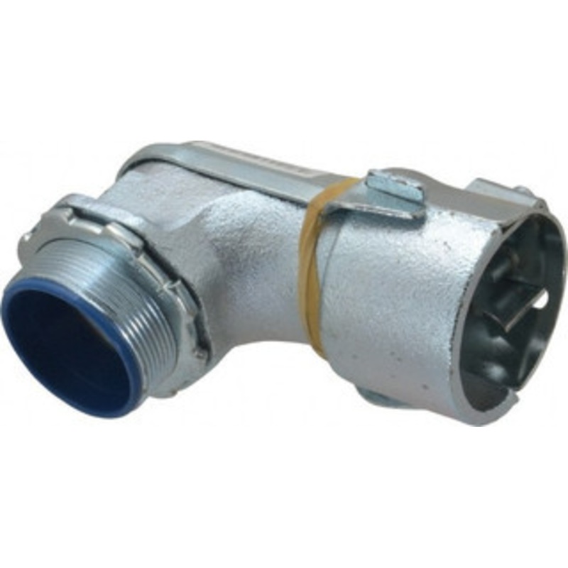 Thomas & Betts 2 Trade FMC Conduit Connector Malleable Iron, Insulated, Angled Connector, Set Screw Connection 3140 - 54058003