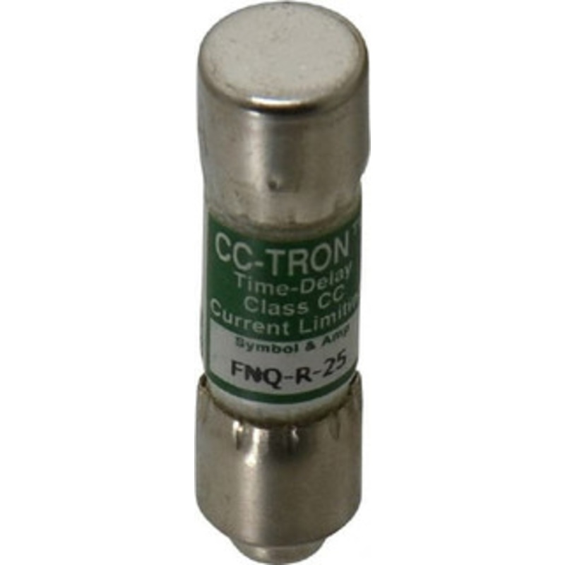 Bussmann 300 VDC, 600 VAC, 25 Amp, Time Delay General Purpose Fuse Fuse Holder Mount, 1-1/2 OAL, 200 at AC (RMS) kA Rating, 13/32 Diam FNQ-R-25 - 75915769