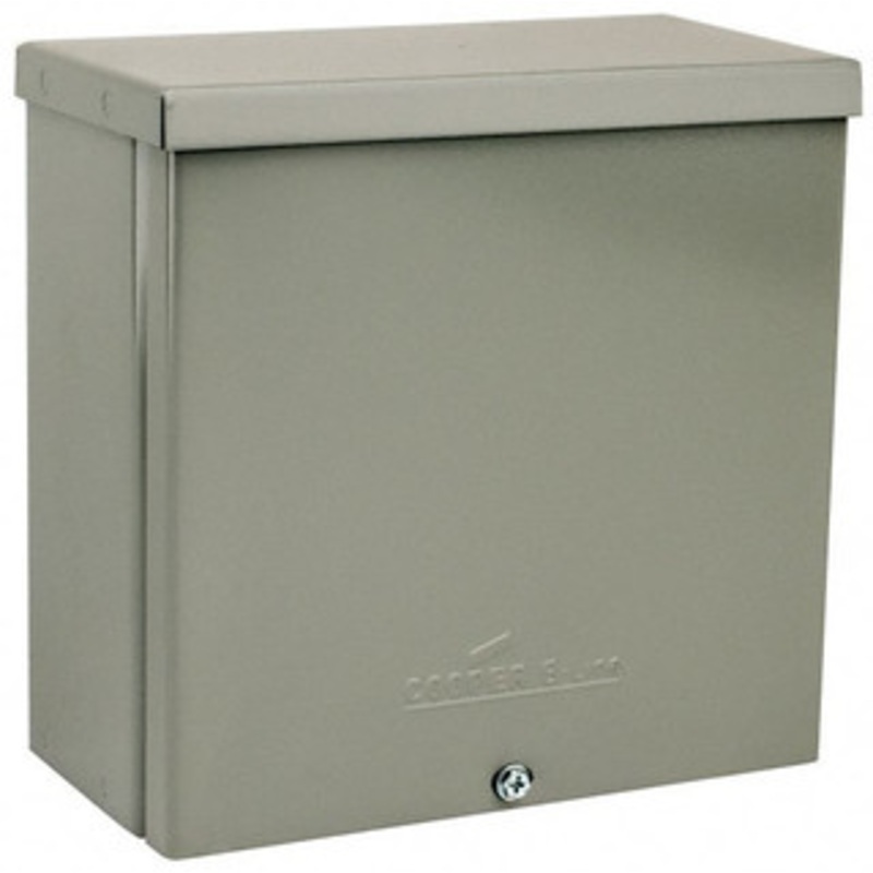 Cooper B-Line NEMA 3R Steel Junction Box Enclosure with Screw Flat Cover 8 Wide x 8 High x 4 Deep, Rainproof 78205134170 - 64052327