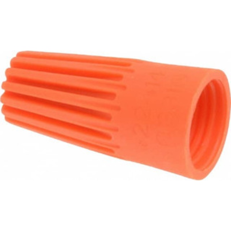 Thomas & Betts 2, 18 to 3, 14 AWG, 600 Volt, Corrosion Resistant, Standard Twist on Wire Connector Orange 331KP - 08691016