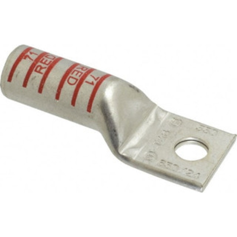 Thomas & Betts 350 kcmil Wire Noninsulated Compression Connection Square Ring Terminal 1/2 Stud, 3.68 OAL x 1.36 Wide, Tin Plated Copper Contact 54915BE - 54059712