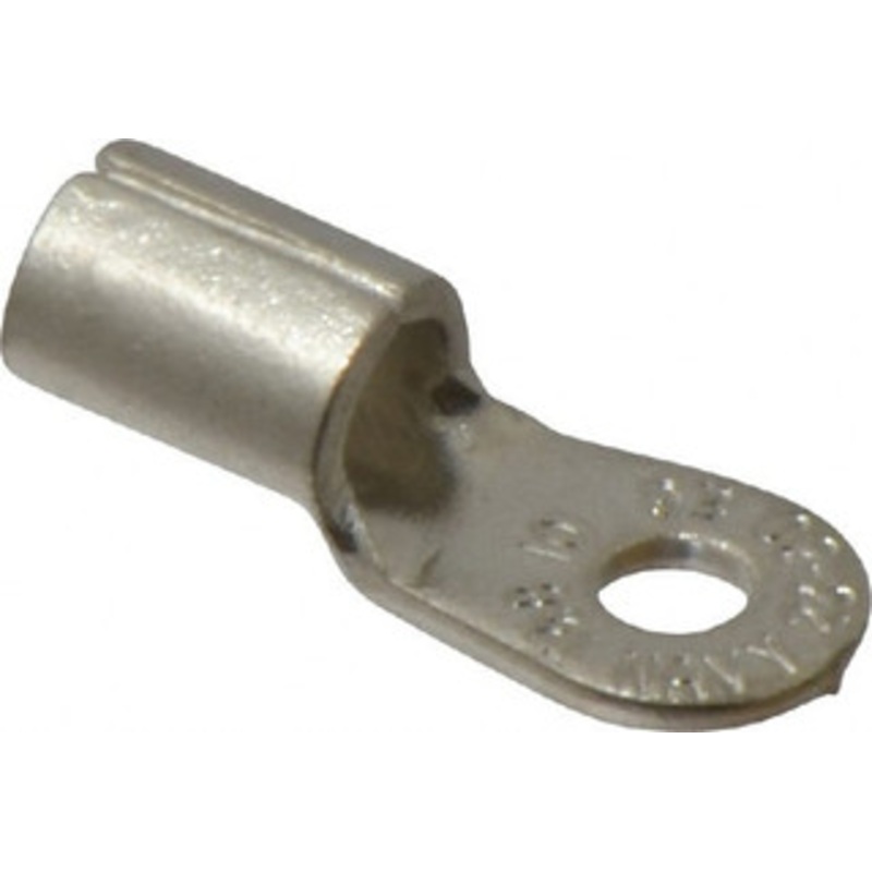 Thomas & Betts 6 AWG Noninsulated Crimp Connection Circular Ring Terminal #10 Stud, 1.13 OAL x 0.48 Wide, Tin Plated Copper Contact E6-10 - 54064357