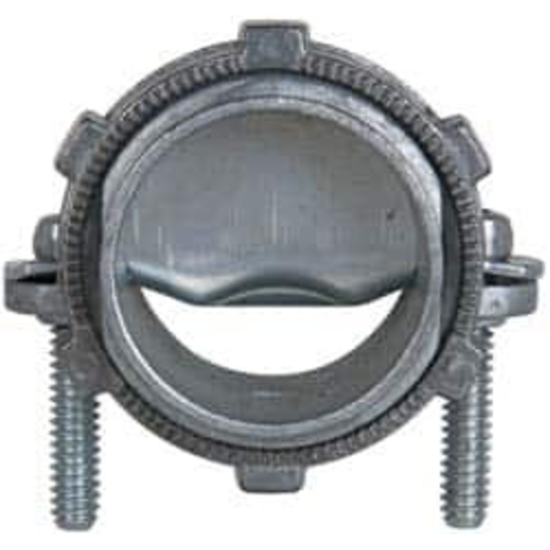Crouse-Hinds 1 Trade FMC Conduit Connector Die Cast Zinc, Noninsulated, Straight Connector, Squeeze Clamp Connection 2632 - 04518593
