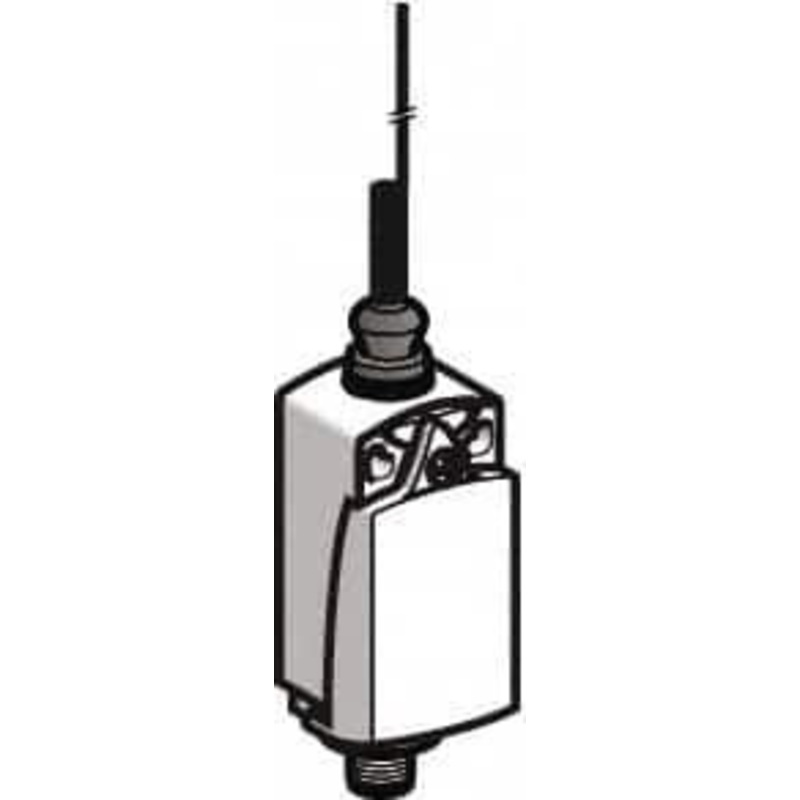 Telemecanique Sensors SPDT, NC/NO, 240 VAC, 250 VDC, Screw Terminal, Cat Whisker Actuator, General Purpose Limit Switch 1, 2, 4, 6, 12, 13 NEMA Rating, IP66, IP67 IPR Rating XCKP2106M12 - 59759720