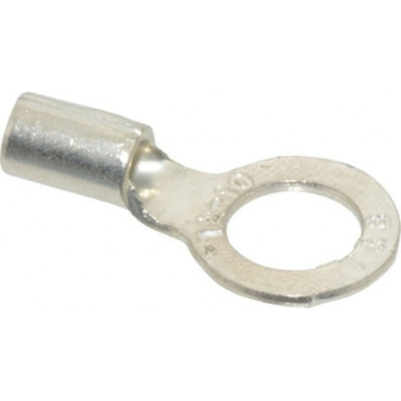 Thomas & Betts 12-10 AWG Noninsulated Crimp Connection D Shaped Ring Terminal 5/16 Stud, 0.98 OAL x 1/2 Wide, Tin Plated Copper Contact C10-516 - 54064274