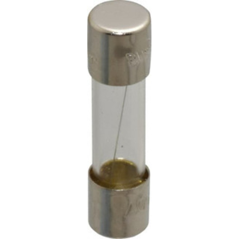 Bussmann 250 VAC, 32 VDC, 1 Amp, Time Delay Miniature Glass Fuse 20mm OAL, 10 at 125 V kA Rating, 5mm Diam GMC-1-R - 74690462