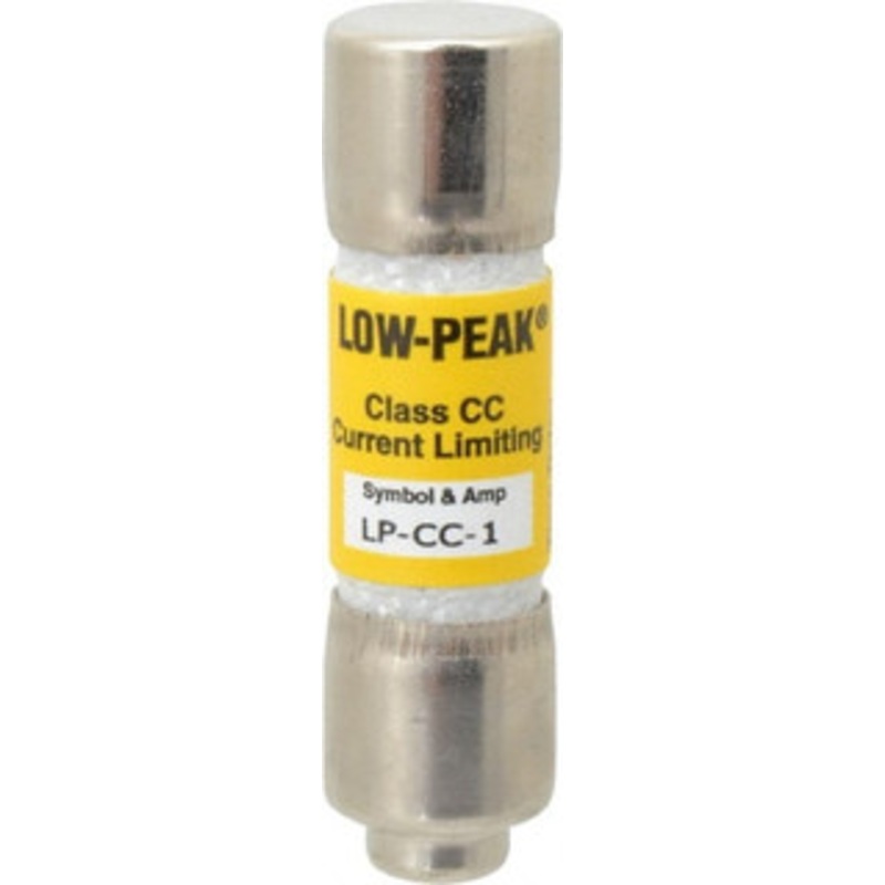Bussmann 300 VDC, 600 VAC, 1 Amp, Time Delay General Purpose Fuse Fuse Holder Mount, 1-1/2 OAL, 20 at DC, 200 at AC (RMS) kA Rating, 13/32 Diam LP-CC-1 - 74760505