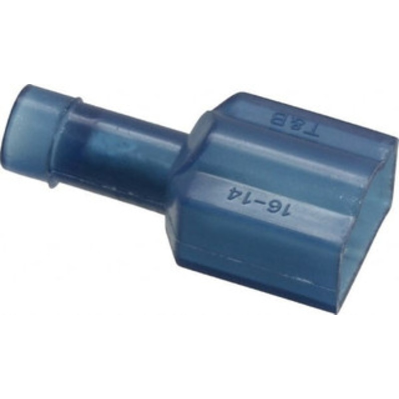 Thomas & Betts 16 to 14 AWG Fully Insulated Male Wire Disconnect 1/4 Tab, Blue, CSA Certified, RoHS Compliant, UL 94 V-0, UL File E66716, UL Listed 14RB-251T - 54063060