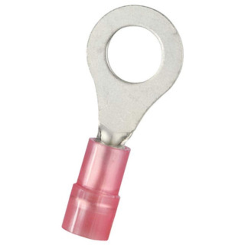 Value Collection Ring Terminals, Terminal Type: Circular, Insulation Type: Partially Insulated, Connection Type: Crimp, Compatible Wire Size (AWG): 22-16, Compatible Wire Size (sq mm): 0.5-1.5 (mm), Stud Size (mm): 6.40 RNYD1-6 - 14737019