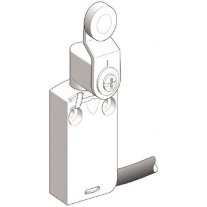 Telemecanique Sensors DPDT, NC/NO, 240 VAC, 250 VDC, Removable Cable Terminal, Roller Lever Actuator, General Purpose Limit Switch 1, 2, 6, 12, 13, 4X, 6P NEMA Rating, IP66, IP67, IP68 IPR Rating XCMD2116L1 - 59759647