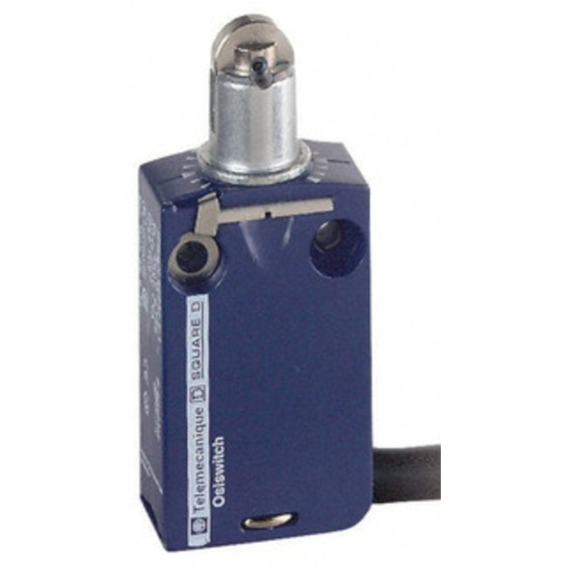 Telemecanique Sensors SPDT, NC/NO, 240 VAC, 250 VDC, Removable Cable Terminal, Roller Plunger Actuator, General Purpose Limit Switch 1, 2, 6, 12, 13, 4X, 6P NEMA Rating, IP66, IP67, IP68 IPR Rating XCMD2102L3 - 59759571
