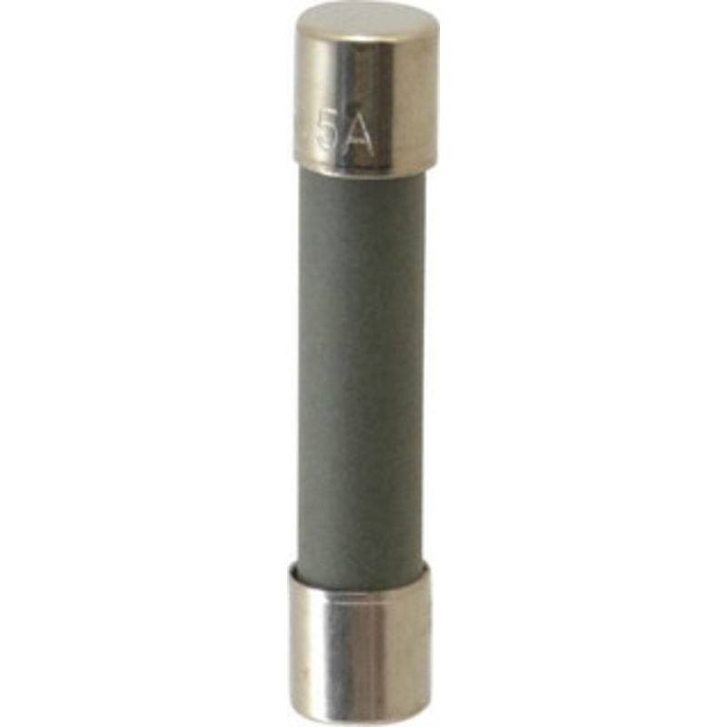 Bussmann 125 VDC, 250 VAC, 5 Amp, Fast-Acting Miniature Ceramic Fuse 1-1/4 OAL, 10 at 125 V kA Rating, 1/4 Diam ABC-5-R - 71922454