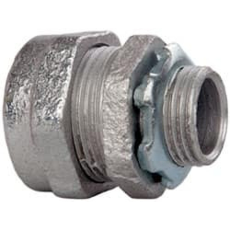 Crouse-Hinds 1/2 Trade Rigid/Intermediate (IMC) Conduit Connector Malleable Iron, Noninsulated, Straight Connector, Compression Connection CPR1 - 04504734