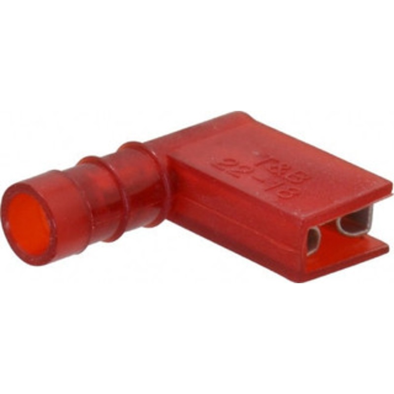 Thomas & Betts 22 to 18 AWG Fully Insulated Female Wire Disconnect 1/4 Tab, Red, CSA Certified, RoHS Compliant, UL 94 V-2, UL File E66716, UL Listed RA18-250A - 54062997