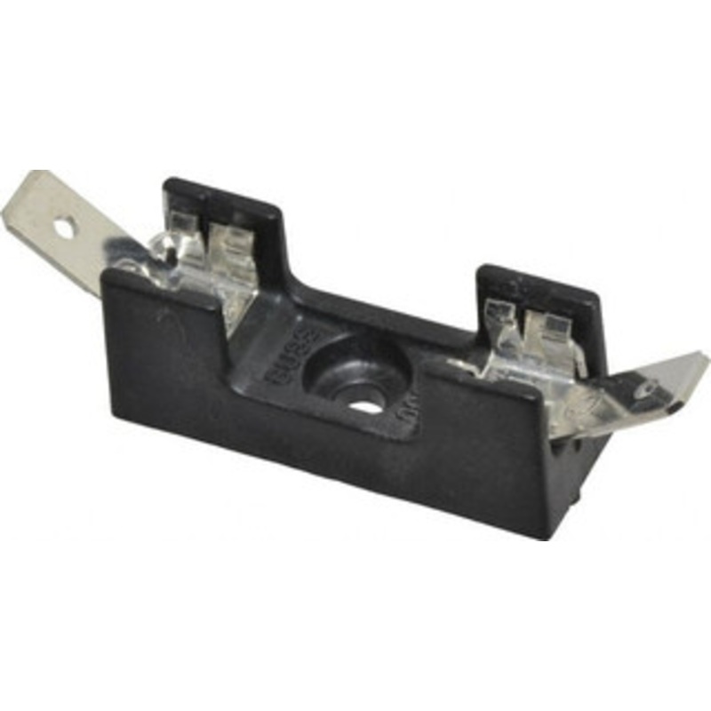 Bussmann 1 Pole, 300 VAC/VDC, 30 Amp, Bolt-in Fuse Block 1/4 Inch Diameter x 1-1/4 Inch Fuse Length, 2 Inch Long x 12.7mm Wide x 14.3mm High Block, 266F S-8202-1-R - 75382432