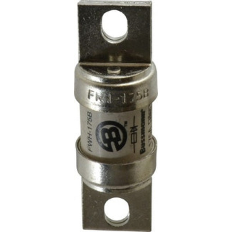 Bussmann 500 VAC/VDC, 175 Amp, Fast-Acting Semiconductor/High Speed Fuse Bolt-on Mount, 3-5/8 OAL, 200 (RMS Symmetrical), 50 at DC kA Rating, 1-5/32 Diam FWH-175B - 75382713