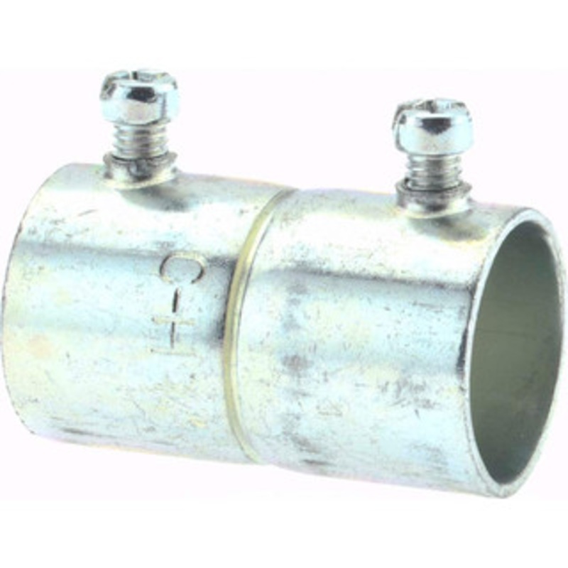 Crouse-Hinds 3/4 Trade EMT Conduit Coupling Steel, Noninsulated, Set Screw Connection 461 - 04518700