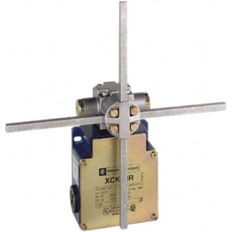 Telemecanique Sensors 4P, 2NC, 240 VAC, Screw Terminal, Rotary Spring Return Actuator, General Purpose Limit Switch IP66 IPR Rating XCKMR54D1 - 69670149