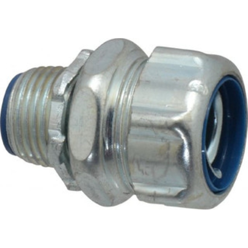 Thomas & Betts 1/2 Trade Liquidtight Conduit Connector Steel, Insulated, Straight Connector, Threaded Connection 5332 - 54058508