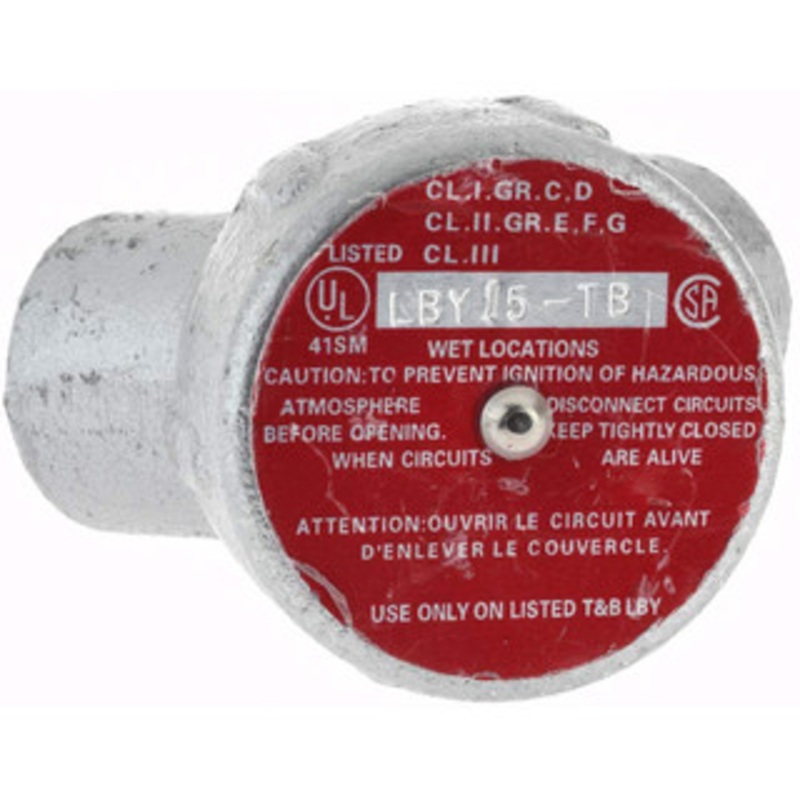 Thomas & Betts 1/2 Trade Rigid/Intermediate (IMC) Conduit Elbow Iron, Noninsulated, Angled Connector, Threaded Connection LBY15-TB - 54117536