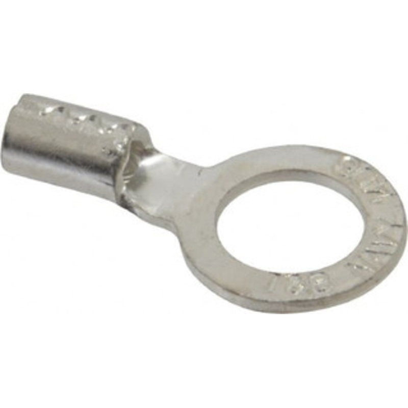 Thomas & Betts 8 AWG Noninsulated Crimp Connection Circular Ring Terminal 1/2 Stud, 1.49 OAL x 0.82 Wide, Tin Plated Copper Contact D8-12 - 54064340