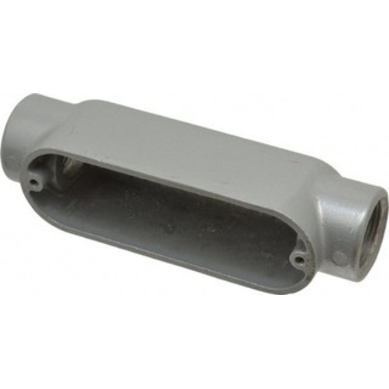 Thomas & Betts C Body, 3/4 Trade, IMC, Rigid Aluminum Conduit Body Oval, 5-1/8 OAL, 7.3 cc Capacity, Gray AC-2-RD - 62409263
