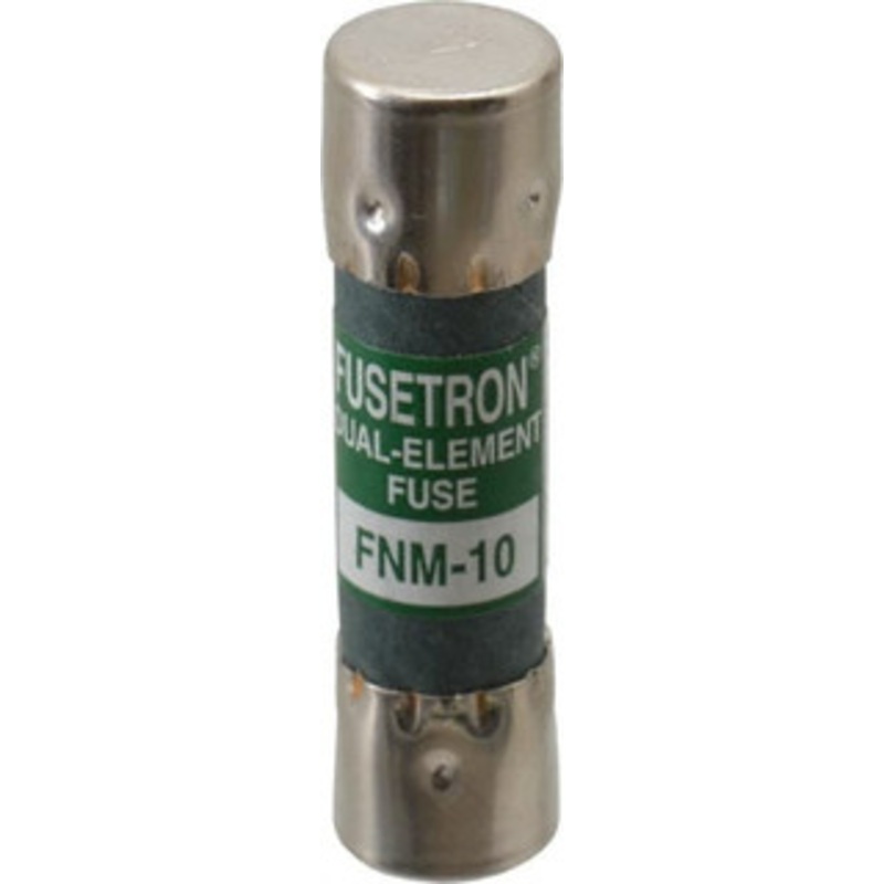 Bussmann 250 VAC, 10 Amp, Time Delay General Purpose Fuse Fuse Holder Mount, 1-1/2 OAL, 10 at 125 V kA Rating, 13/32 Diam FNM-10 - 76636430