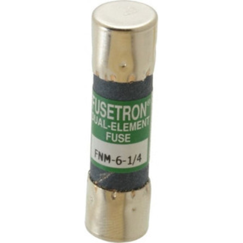 Bussmann 250 VAC, 6.25 Amp, Time Delay General Purpose Fuse Fuse Holder Mount, 1-1/2 OAL, 10 at 125 V kA Rating, 13/32 Diam FNM-6-1/4 - 76636679