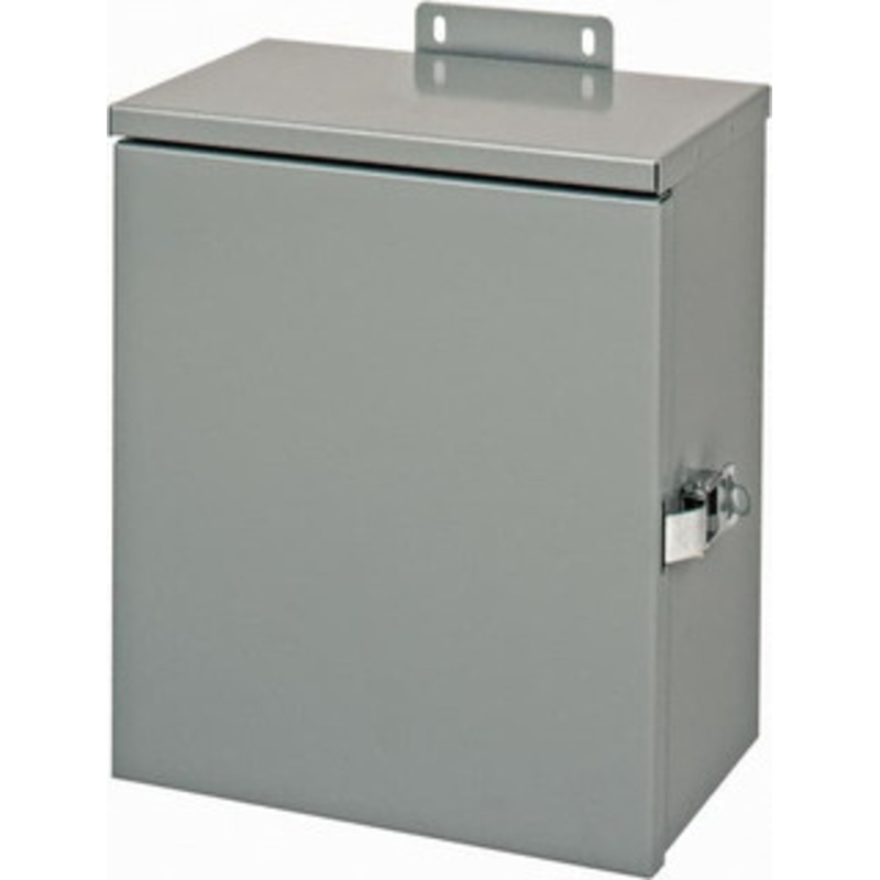Cooper B-Line NEMA 3R Steel Junction Box Enclosure with Hinge Flat Cover 10 Wide x 12 High x 6 Deep, Rainproof 78205120099 - 64052814