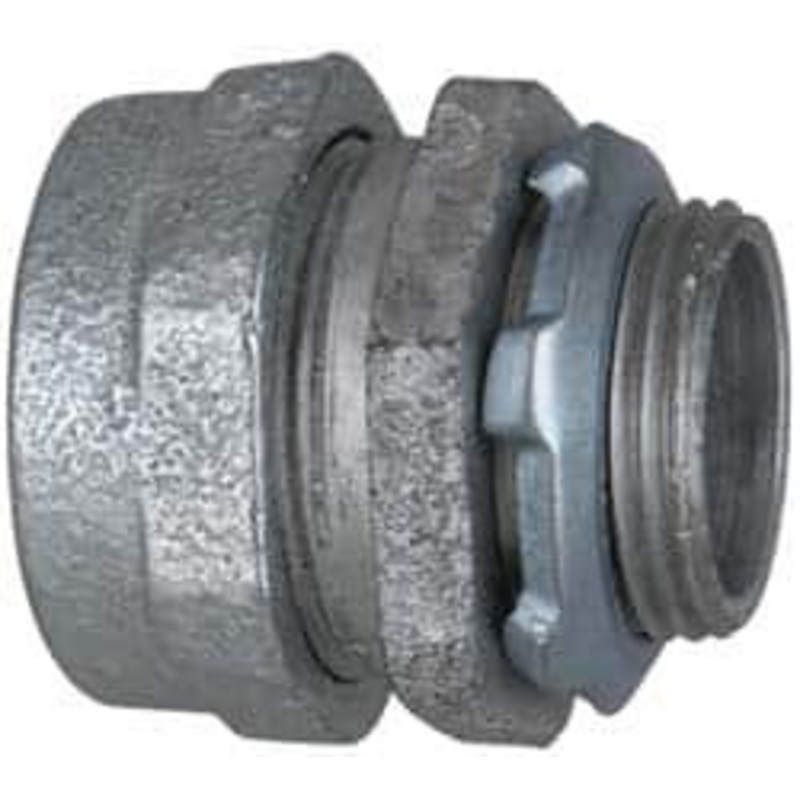 Crouse-Hinds 3/4 Trade Rigid/Intermediate (IMC) Conduit Connector Malleable Iron, Noninsulated, Straight Connector, Compression Connection CPR2 - 04504809