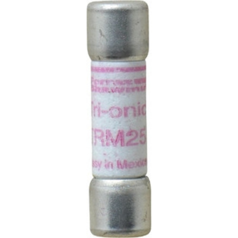 Ferraz Shawmut 250 VAC, 25 Amp, Time Delay Midget Fuse Clip Mount, 1-1/2 OAL, 10 at AC kA Rating, 13/32 Diam TRM25 - 54013214