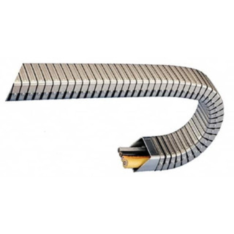KabelSchlepp 3.35 Inch Outside Width x 2.05 Inch Outside Height, Cable and Hose Carrier Stainless Steel Tube Mounting Bracket Set 3.98 Inch Bend Radius, 2.87 Inch Inside Width x 1-1/2 Inch Inside Height 66650 SET - 01278407