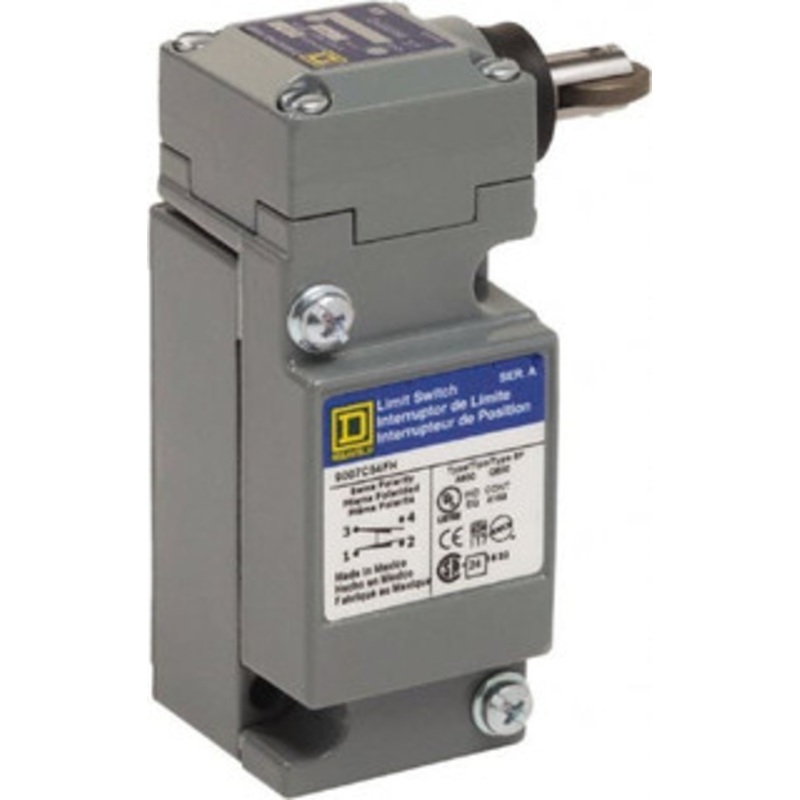 Square D SPDT, NC/NO, 600 Volt, Screw Terminal, Plunger Actuator, General Purpose Limit Switch 4 Lb Operating Force 9007C54FH - 85874568